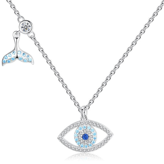 COLLIER ARGENT 925 + ZIRCON 5A